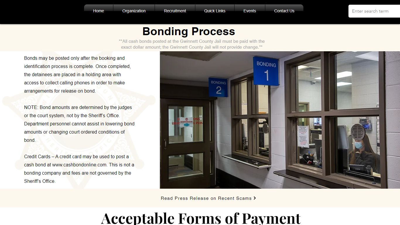 Bonding Process | Gwinnett County S.O.